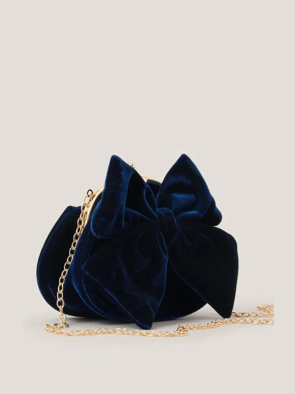 Tassen*Monsoon Velvet Bow Clip Frame Bag