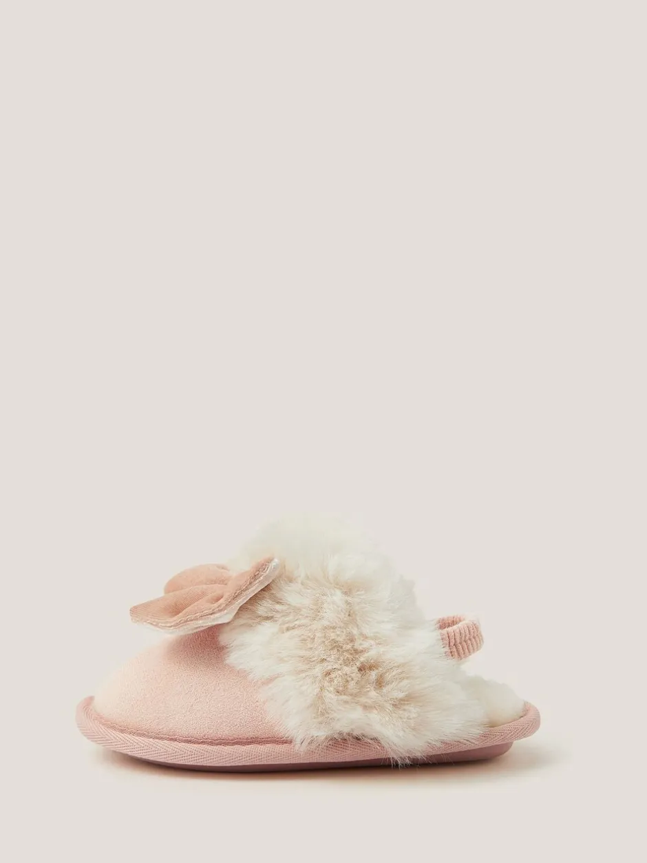 Pantoffels|Monsoon Velvet Bow Slippers