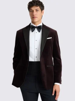 Smokings En Feestkleding|MOSS Regular Fit Velvet Jacket