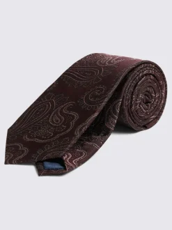 Stropdassen En Pochets|MOSS Shimmer Paisley Tie