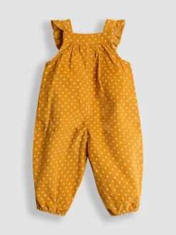 Jumpsuits En Playsuits|Jojo Maman Bébé - - Set van corduroy tuinbroek met applicatie en top Mosterdgeel eend