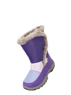 Boots*Mountain Warehouse Caribou kindersneeuwlaarzen met netbont en sherpa voering