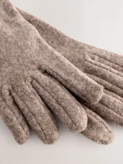Mutsen, Handschoenen En Sjaals*Next Moutkleurig - Fleece handschoenen