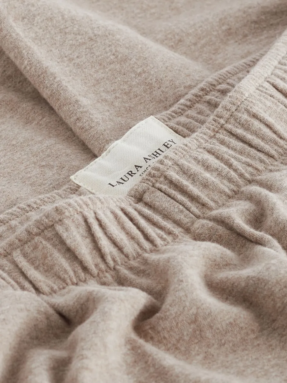 Loungewear|Broeken|Laura Ashley - gebreide loungebroek Moutkleurig