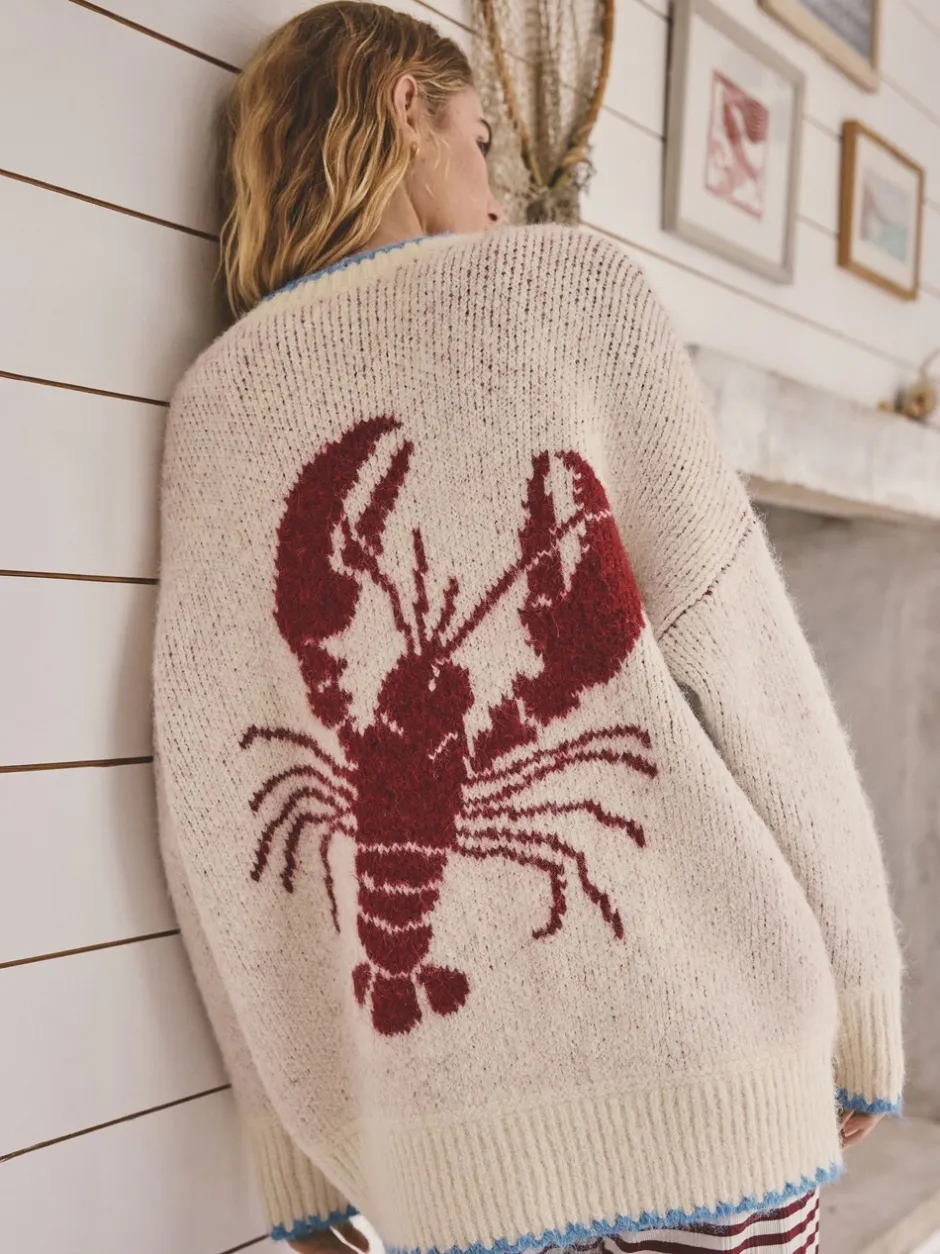 Gebreide Kleding|Next Moutkleurig - Lobster Button Cardigan