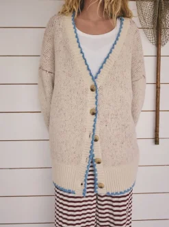 Gebreide Kleding|Next Moutkleurig - Lobster Button Cardigan