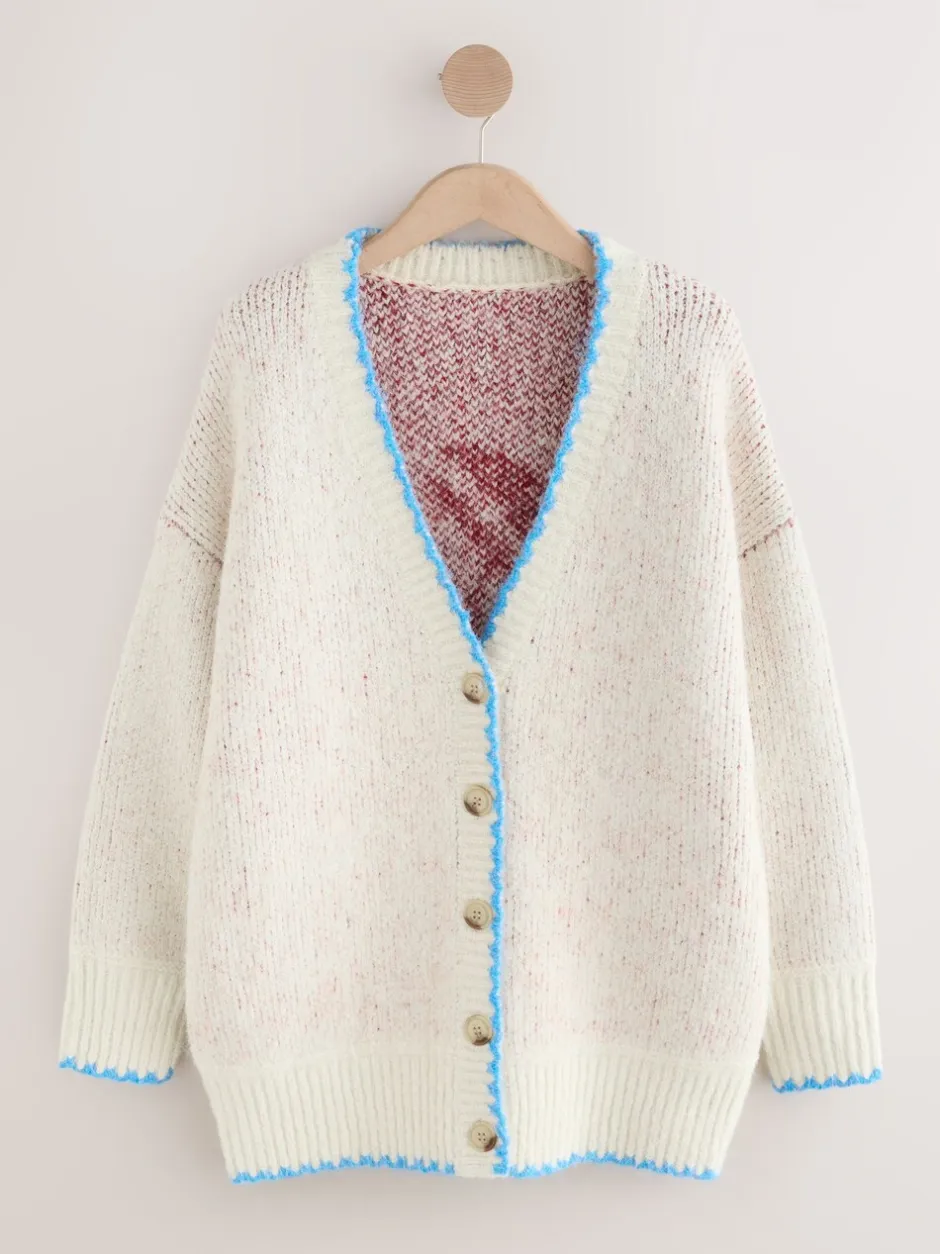 Gebreide Kleding|Next Moutkleurig - Lobster Button Cardigan