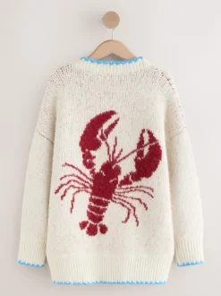 Gebreide Kleding|Next Moutkleurig - Lobster Button Cardigan
