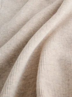 Pyjama's|Loungewear|self. - Geribbelde pyjama met knopen Moutkleurig