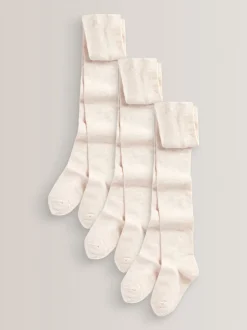 Sokken En Panty's|Sokken En Panty's|Next Moutkleurig - Set van 3 katoenrijke schoolmaillots