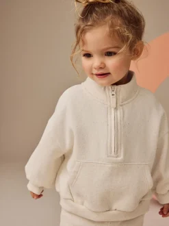 Truien En Breisels|Sets En Outfits*Next Moutkleurig - Sweatshirt met kwartrits (3mnd -7jr)