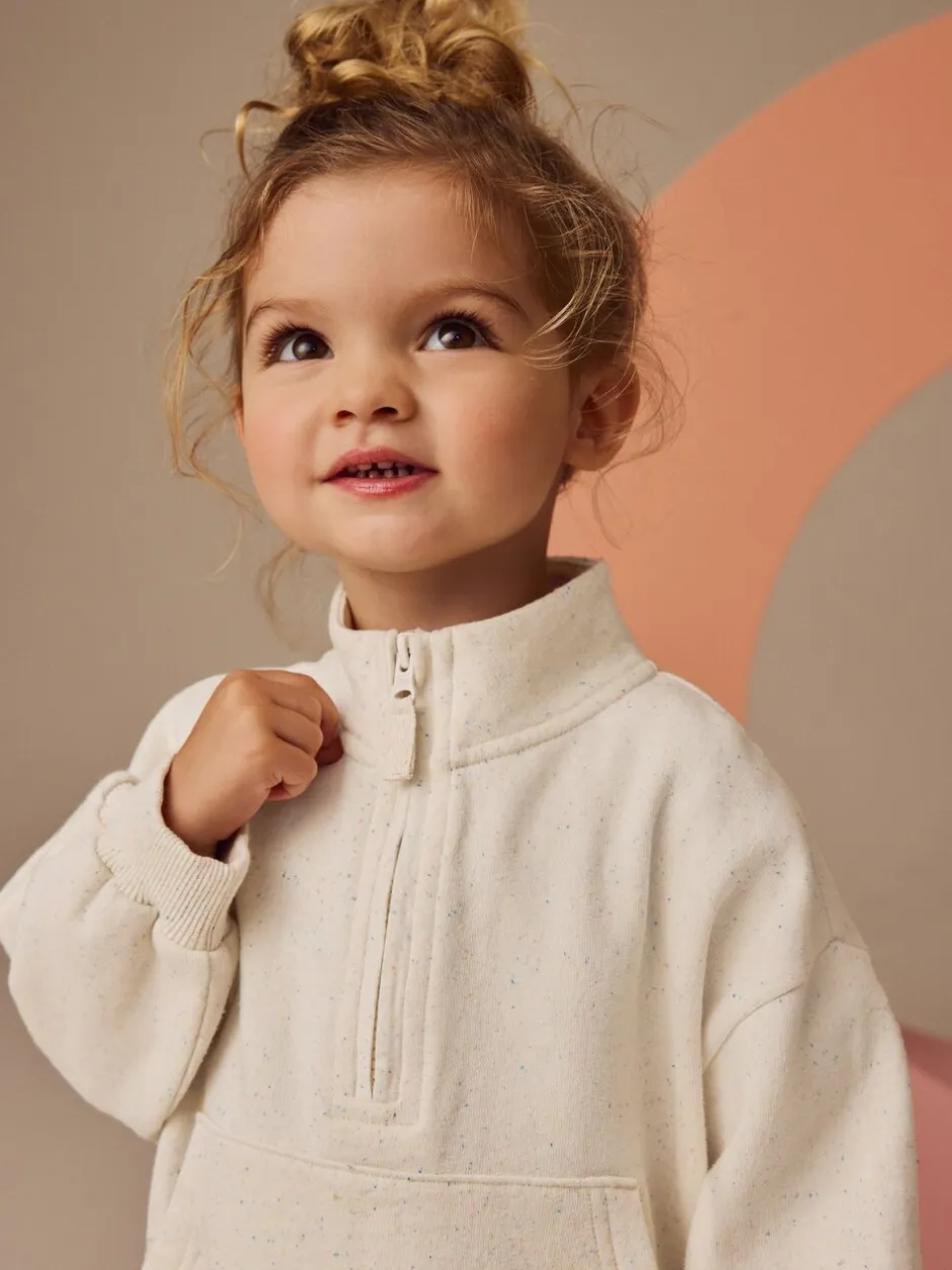 Truien En Breisels|Sets En Outfits*Next Moutkleurig - Sweatshirt met kwartrits (3mnd -7jr)