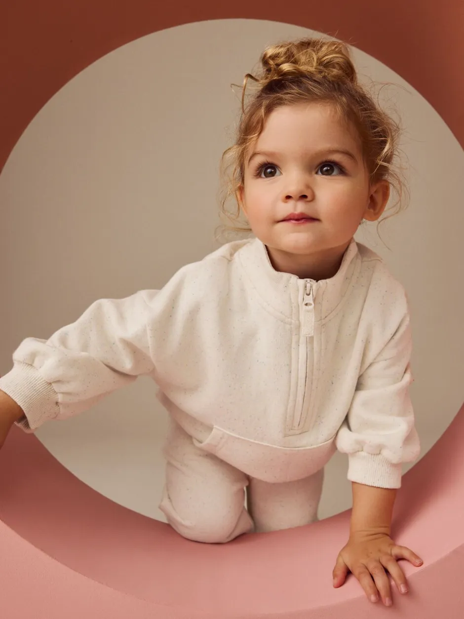 Truien En Breisels|Sets En Outfits*Next Moutkleurig - Sweatshirt met kwartrits (3mnd -7jr)