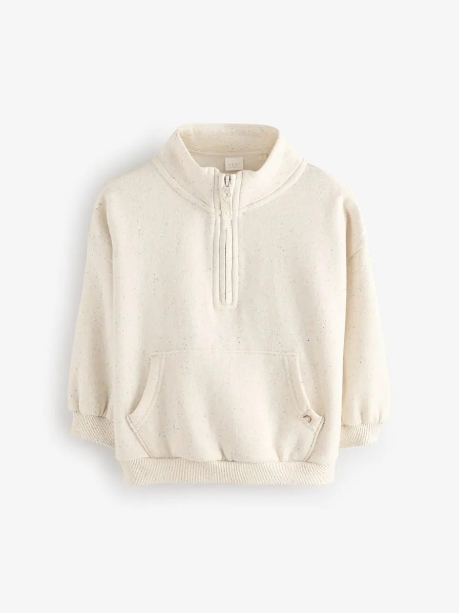 Truien En Breisels|Sets En Outfits*Next Moutkleurig - Sweatshirt met kwartrits (3mnd -7jr)