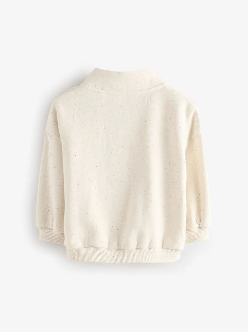 Truien En Breisels|Sets En Outfits*Next Moutkleurig - Sweatshirt met kwartrits (3mnd -7jr)