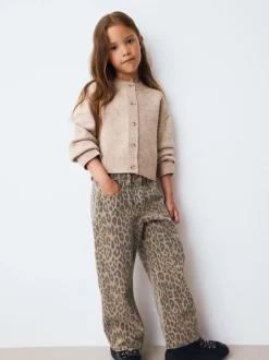 Gebreide Kleding|Next - Vest met knopen (3-16jr) Moutkleurig