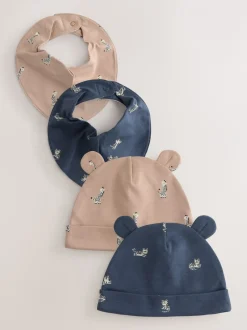 Mutsen, Handschoenen En Sjaals*Next - 4 -delige babyset van muts en slabbetjes (0-18mnd) Multi