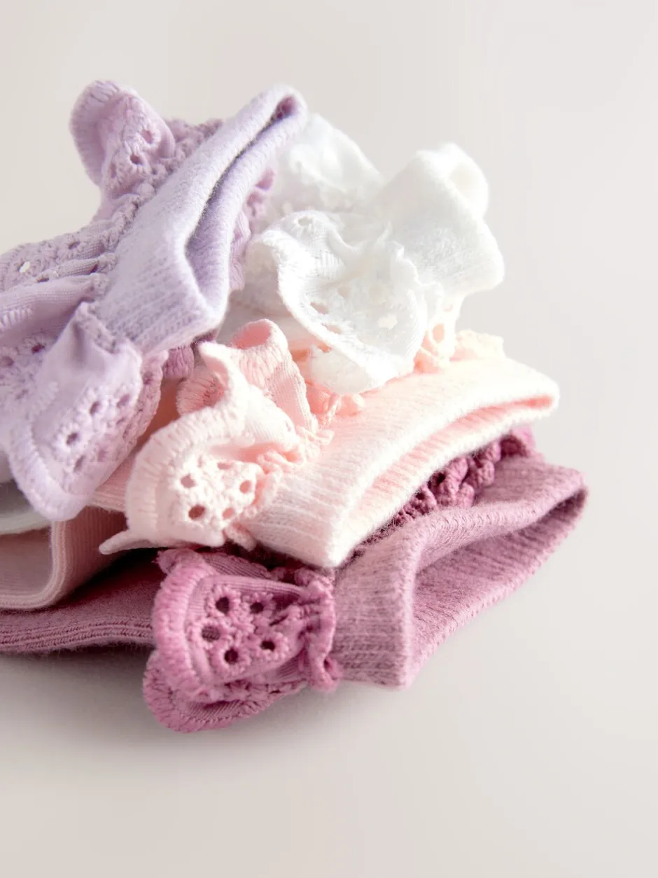 Sokken En Panty's|Sokken En Panty's|Next Multi - 4 Pack Cotton Rich Ruffle Frill Ankle Socks