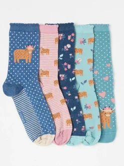 Sokken En Panty's|Fat Face - FatFace 5 paar sokken Multi