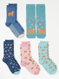 Sokken En Panty's|Fat Face - FatFace 5 paar sokken Multi