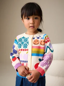 Truien En Breisels|Gebreide Kleding*Next Multi - Fun Printed Cardigan (3mths-7yrs)