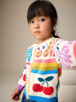 Truien En Breisels|Gebreide Kleding*Next Multi - Fun Printed Cardigan (3mths-7yrs)