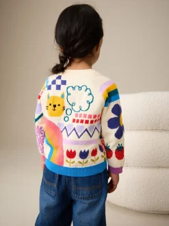 Truien En Breisels|Gebreide Kleding*Next Multi - Fun Printed Cardigan (3mths-7yrs)