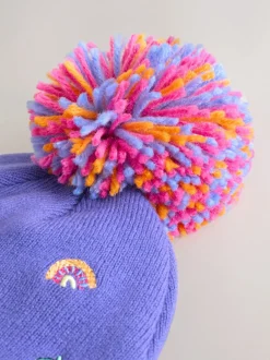 Mutsen, Handschoenen En Sjaals*Next - Geborduurde Beanie-muts met pompon (3mnd-10jr) Multi