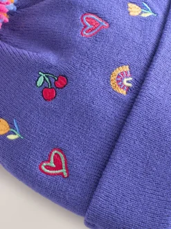 Mutsen, Handschoenen En Sjaals*Next - Geborduurde Beanie-muts met pompon (3mnd-10jr) Multi