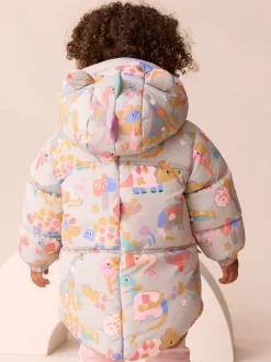 Jassen, Jacks En Kinderwagenpakjes|Jassen En Jacks*Next - Gewatteerde regenbestendige jas met print (3mnd-7jr Multi