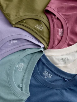 T-Shirts En Hemden|Next Multi - Normale Pasvorm - Essential katoenen T-shirts verpakking van 6