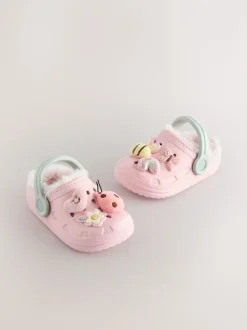 Pantoffels|Next - Pantoffelklompen met voering van imitatiebont Multi