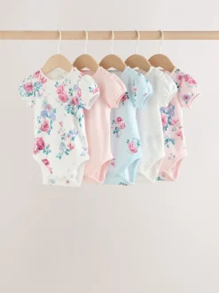 Rompertjes En Hemdjes*Next Multi - Set van 5 babyrompertjes met korte mouwen