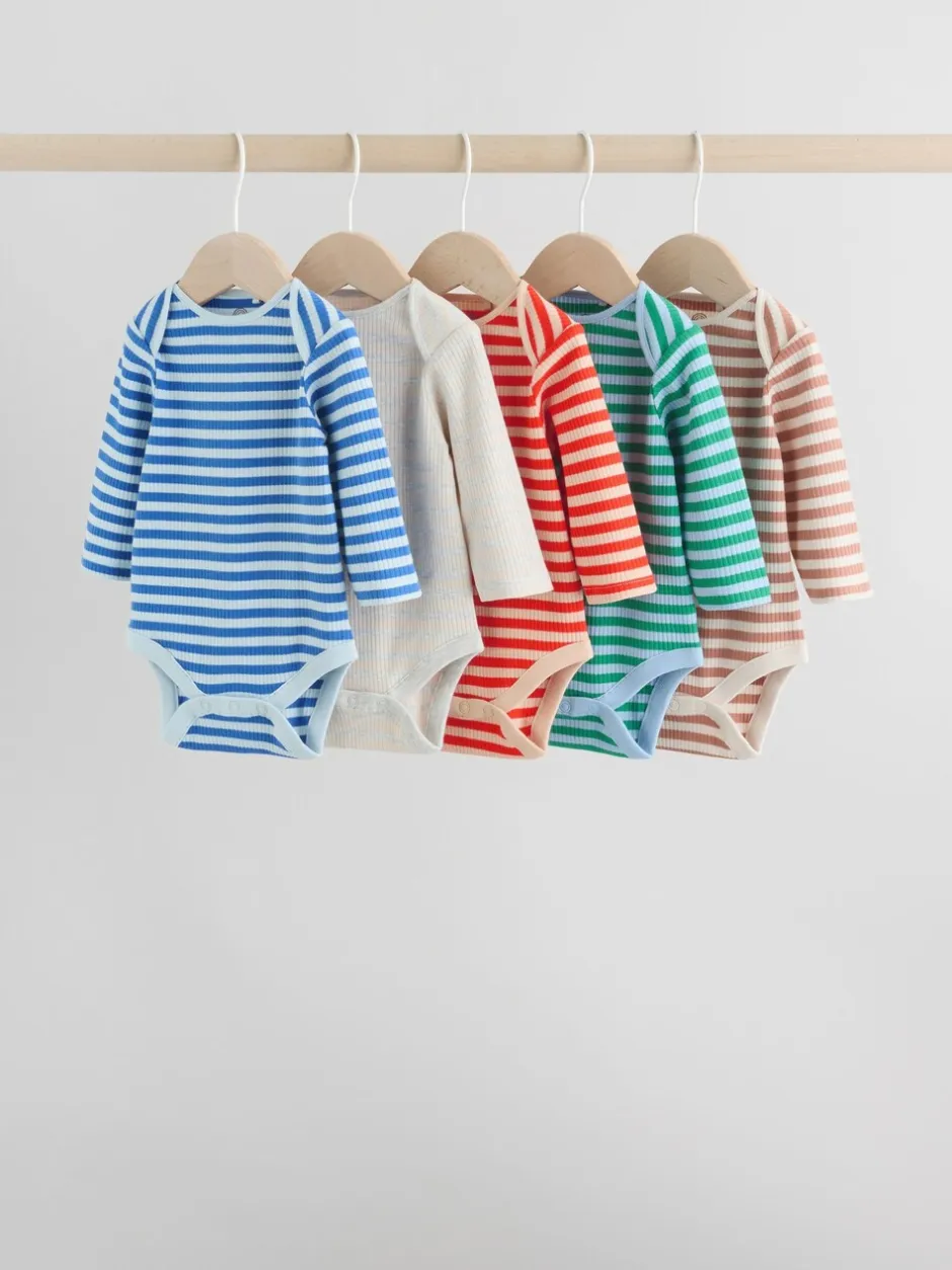 Multipacks|Rompertjes En Hemdjes*Next - Set van 5 rompers met lange mouwen Multi
