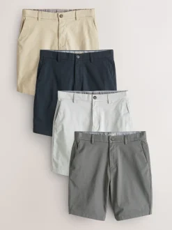 Shorts|Next - Slim Fit - Set van 4 chinoshorts met stretch Multi