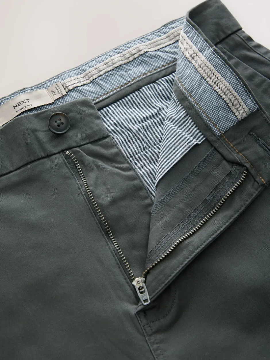 Shorts*Next Multi - Strakke Pasvorm - Set van 4 chinoshorts met stretch