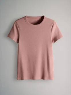 Tops En T-Shirts*The Set Multi - 5 Pack Korte Mouw Geribd T-shirt