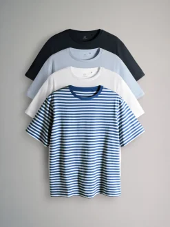 Tops En T-Shirts|The Set Multi - verpakking van 4 relaxte T-shirts met korte mouwen