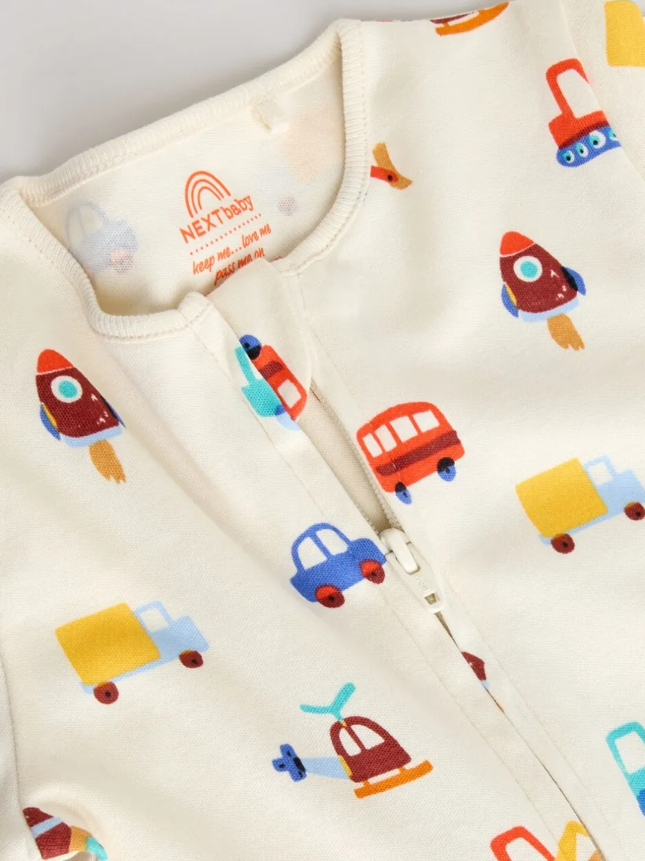 Babypakjes En Babypyjama's*Next Multi - Two Way Zip Baby Sleepsuit 5 Pack (0mths-3yrs)