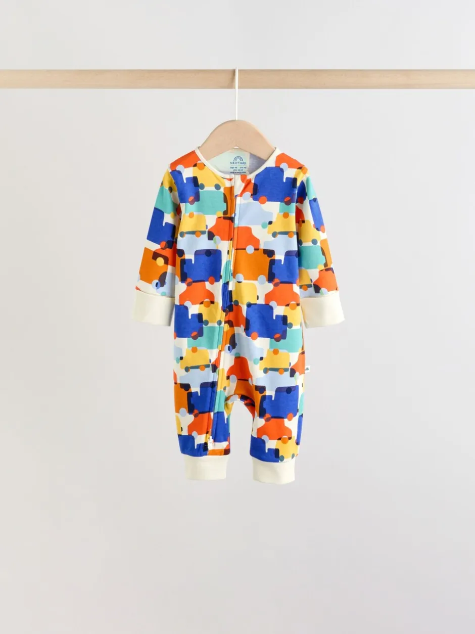 Babypakjes En Babypyjama's*Next Multi - Two Way Zip Baby Sleepsuit 5 Pack (0mths-3yrs)