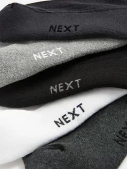 Sokken|Sokken|Next - Verpakking van 5 - Halfhoge sneakersokken met demping Multi