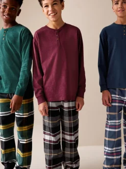 Pyjama's|Nachtkleding En Pyjama's|Next - Verpakking van 3 geweven geruite pyjama's (3-16 jr) Multi