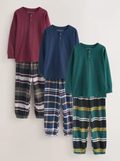 Pyjama's|Nachtkleding En Pyjama's|Next - Verpakking van 3 geweven geruite pyjama's (3-16 jr) Multi