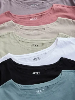 Loungewear|Tops En T-Shirts|Next Multi - Verpakking van 7 T-shirts met kapmouwen van 100% katoen
