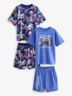 Pyjama's|Nachtkleding En Pyjama's*Next - Set van 2 pyjama's met short (3-16 jr) Multi Bright Graffiti Gamer