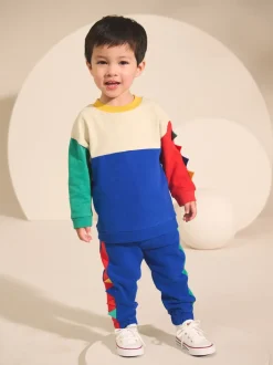 Tops|Sets En Combisets*Next - Set van zacht T-shirt met lange mouwen en joggingbroek (3mnd-7jr) Multi Dinostekels