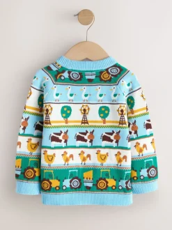 Truien En Breisels|Next Multi Fairisle Pattern - Character Knitted Crew Neck Jumper (3mths-7yrs)
