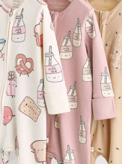 Multipacks|Babypakjes En Babypyjama's*Next Multi Food Karakter - Verpakking van 3 babyslaappakjes met tweewegrits (0 mnd - 3 jr)