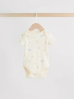 Rompertjes En Hemdjes|Next Multi Pastel Character - 7 Babyrompertjes met korte mouwen