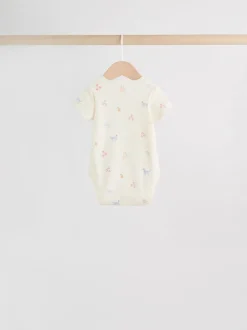 Rompertjes En Hemdjes|Next Multi Pastel Character - 7 Babyrompertjes met korte mouwen